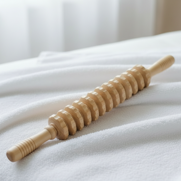 Rouleau en Bois Massage Cellulite Drainage Lymphatique